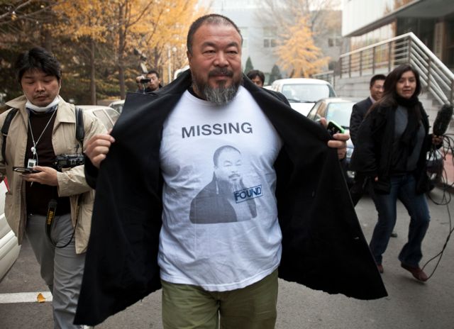 Ai Weiwei nach seiner Freilassung.
