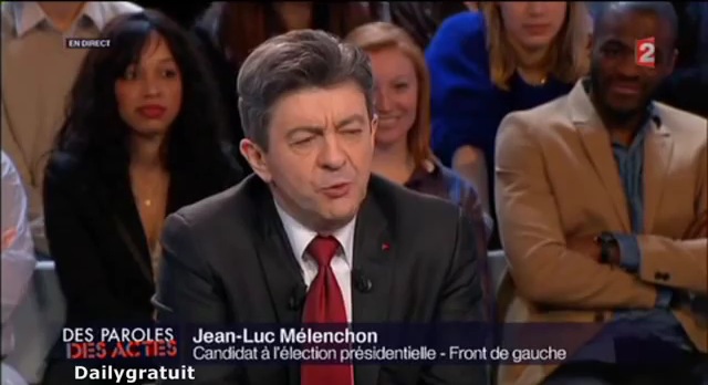 Jean-Luc Mélenchon in der Sendung «Des Paroles – Des Actes» auf France 2.