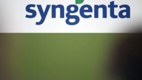 Logo of agrochemicals firm Syngenta during a press conference in Basel, Switzerland, Wednesday, February 8, 2012. Syngenta re