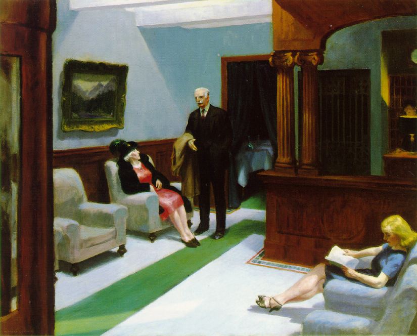Edward Hopper. 'Hotel Lobby'