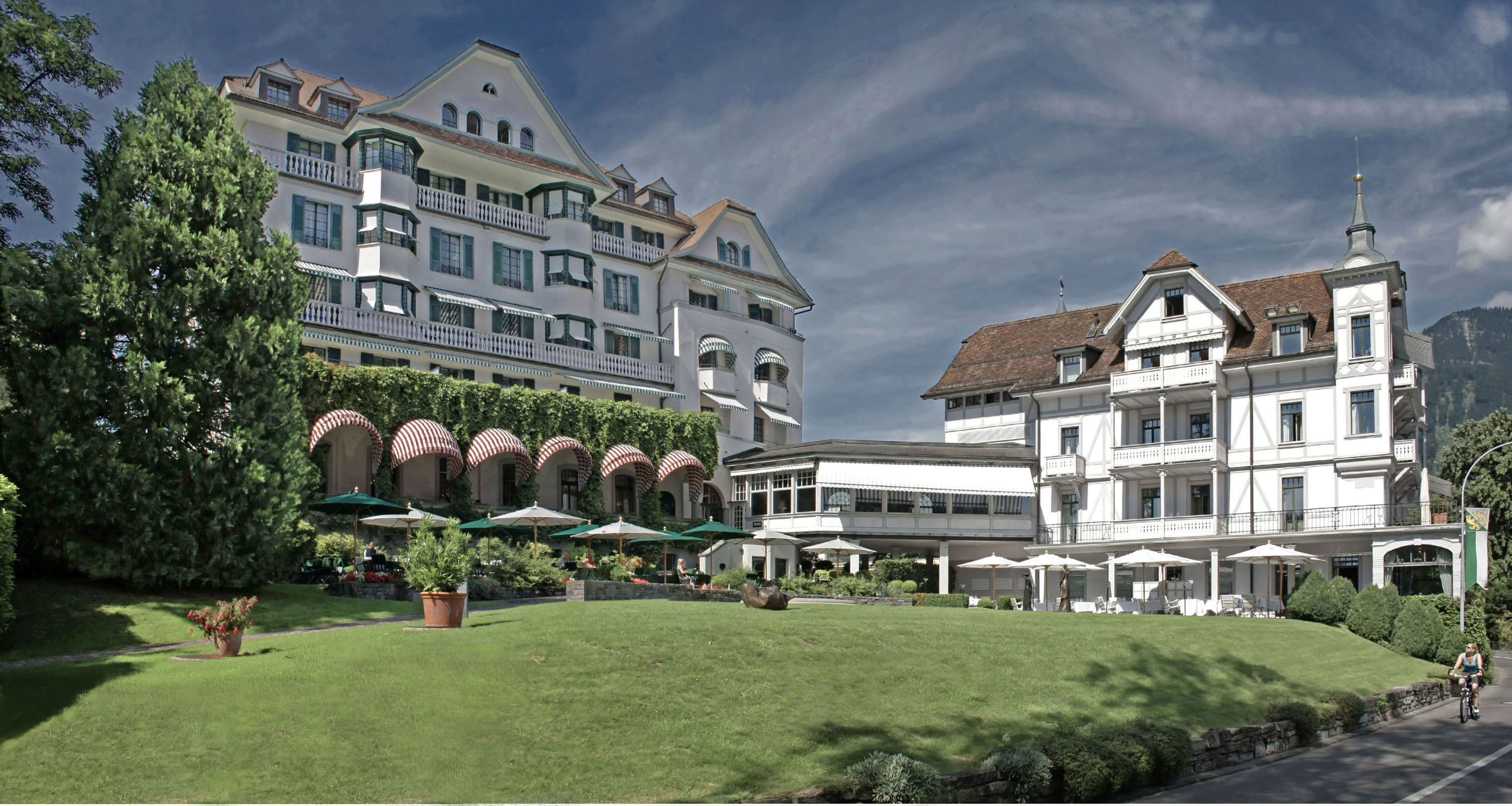 Luxusherberge für die WM-Fahrer: Das Hotel Park Weggis, am Vierwaldstättersee gelegen.