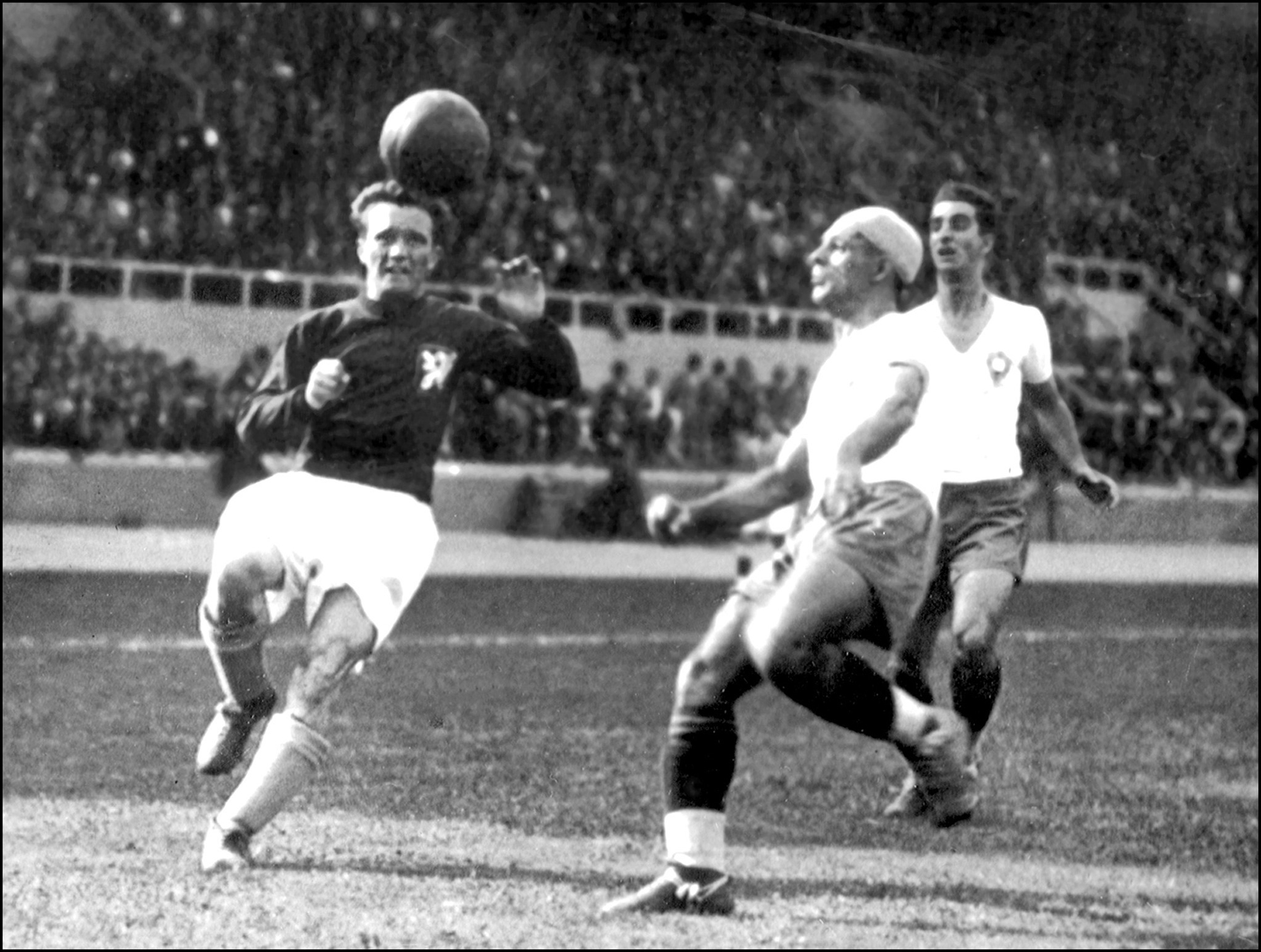 Domingos da Guia (r.), hier an der WM 1938 gegen die Tschechoslowakei.