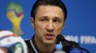 epa04273486 Hean coach of Croatian national team  Niko Kovac attend a press conference after a training session at Arena Pern