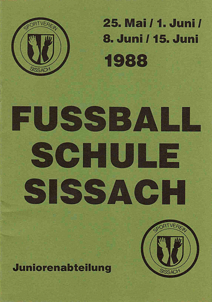 Das Werbeplakat für die Fussballschul-Ausgabe 1988.