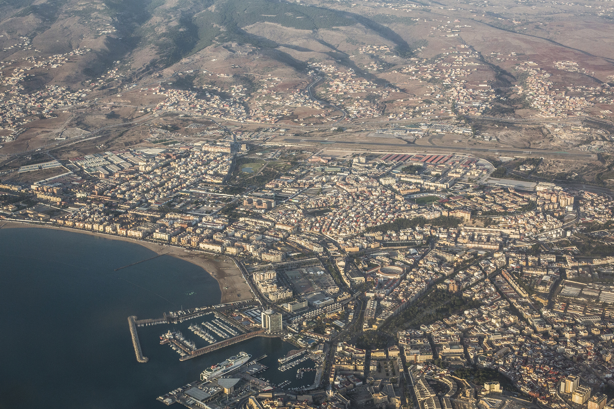 Melilla, 05.08.2014 Luftaufnahme der spanischen Enklave Melilla in Marokko. Photo by Pascal Mora