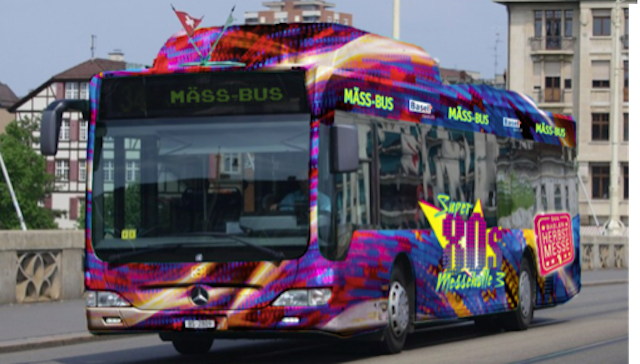 Der «Mäss-Bus» verbindet die Kleinbasler Standorte.