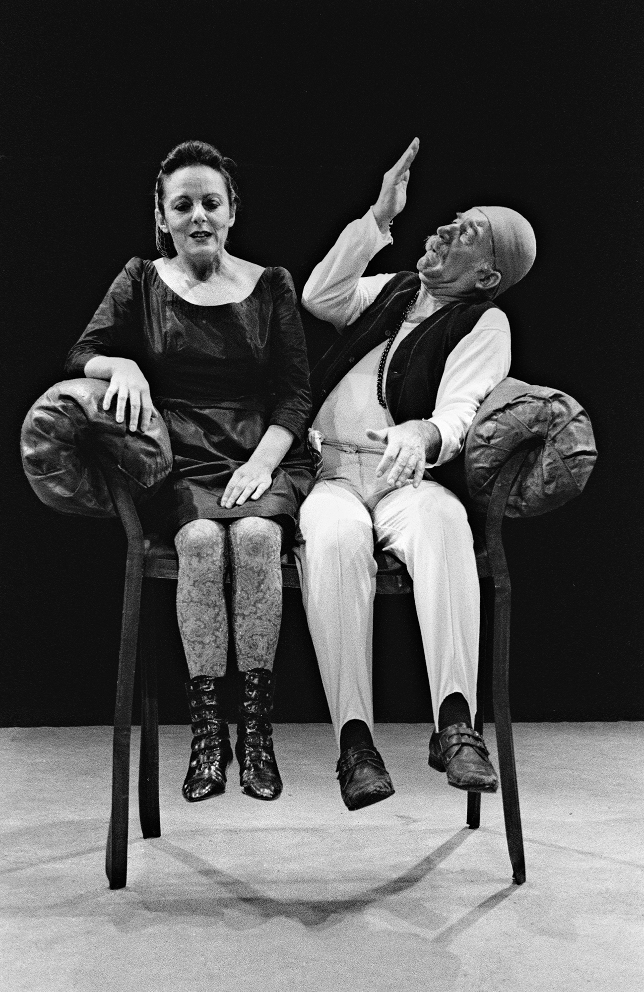 Das Gründerpaar Ruth Oswalt und Gerd Imsweiler in «Der König stirbt» im Vorstadttheater anno 1993.