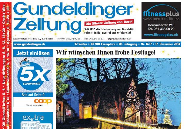 Die Dezemberausgabe der «Gundeldinger Zeitung»