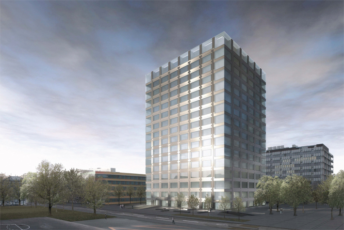 Auch die Universität Basel will hoch hinaus: Das neue Biozentrum «Croma» wird 75 Meter hoch und soll auf dem Schällemätteli-Areal entstehen.