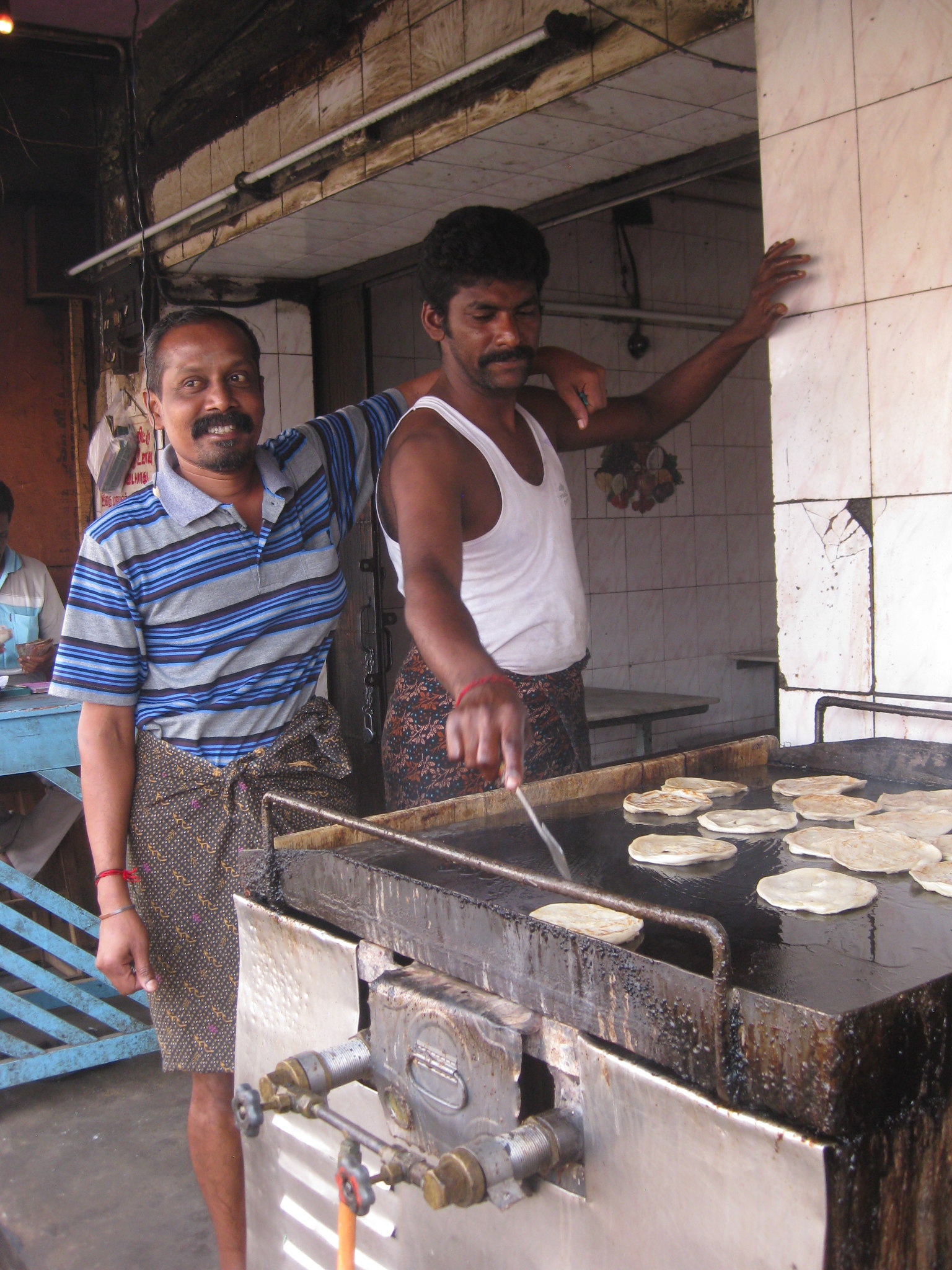 Mein Lieblings-Chapati-Verkäufer in Pondicherry.