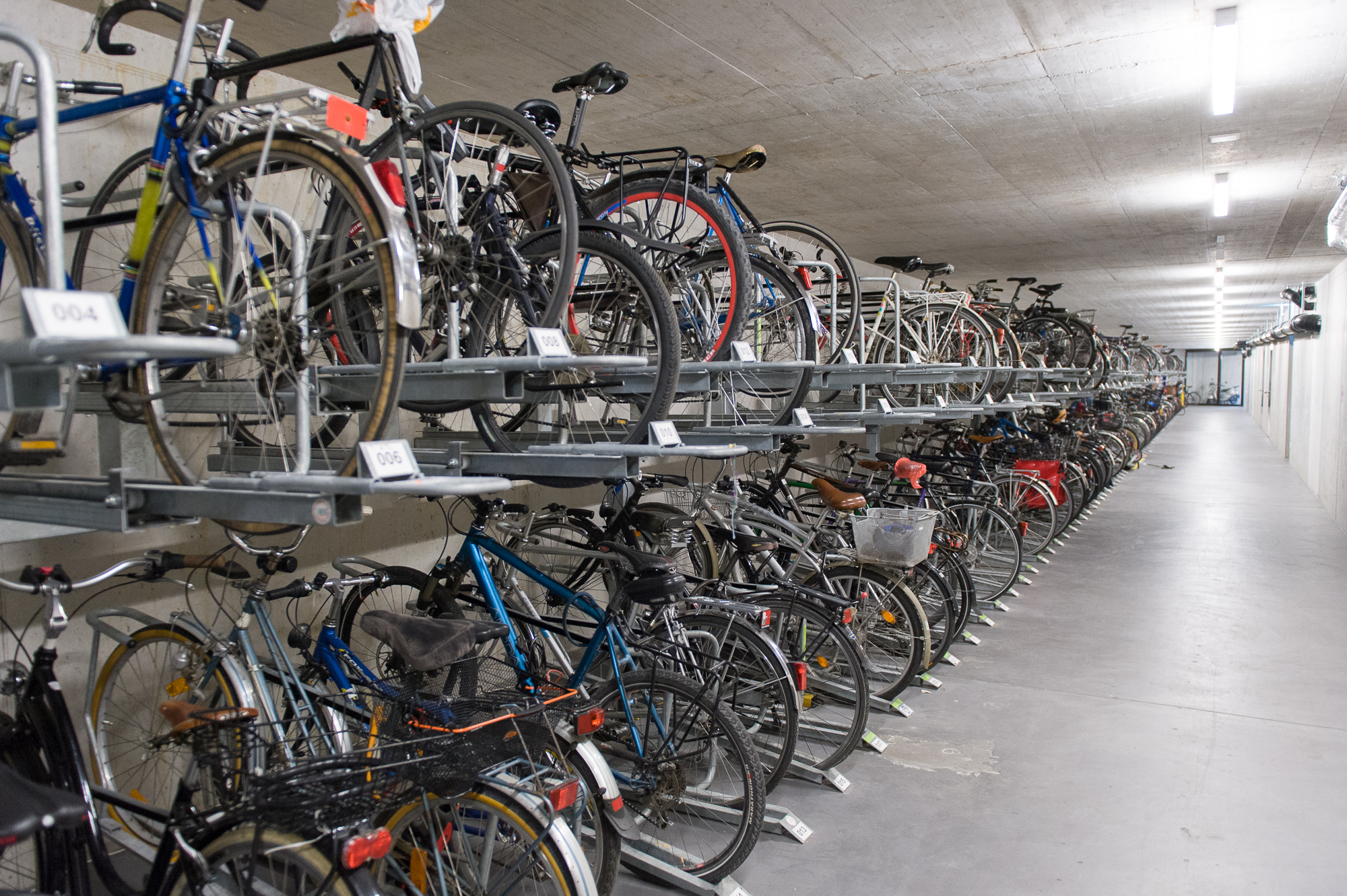 In der Kalkbreite-Siedlung gibt es keine Parkpätze, dafür Raum für 350 Fahrräder.