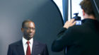 Tidjane Thiam poses to a photographer after the Credit Suisse news conference in Zurich, March 10, 2015. Credit Suisse has sw