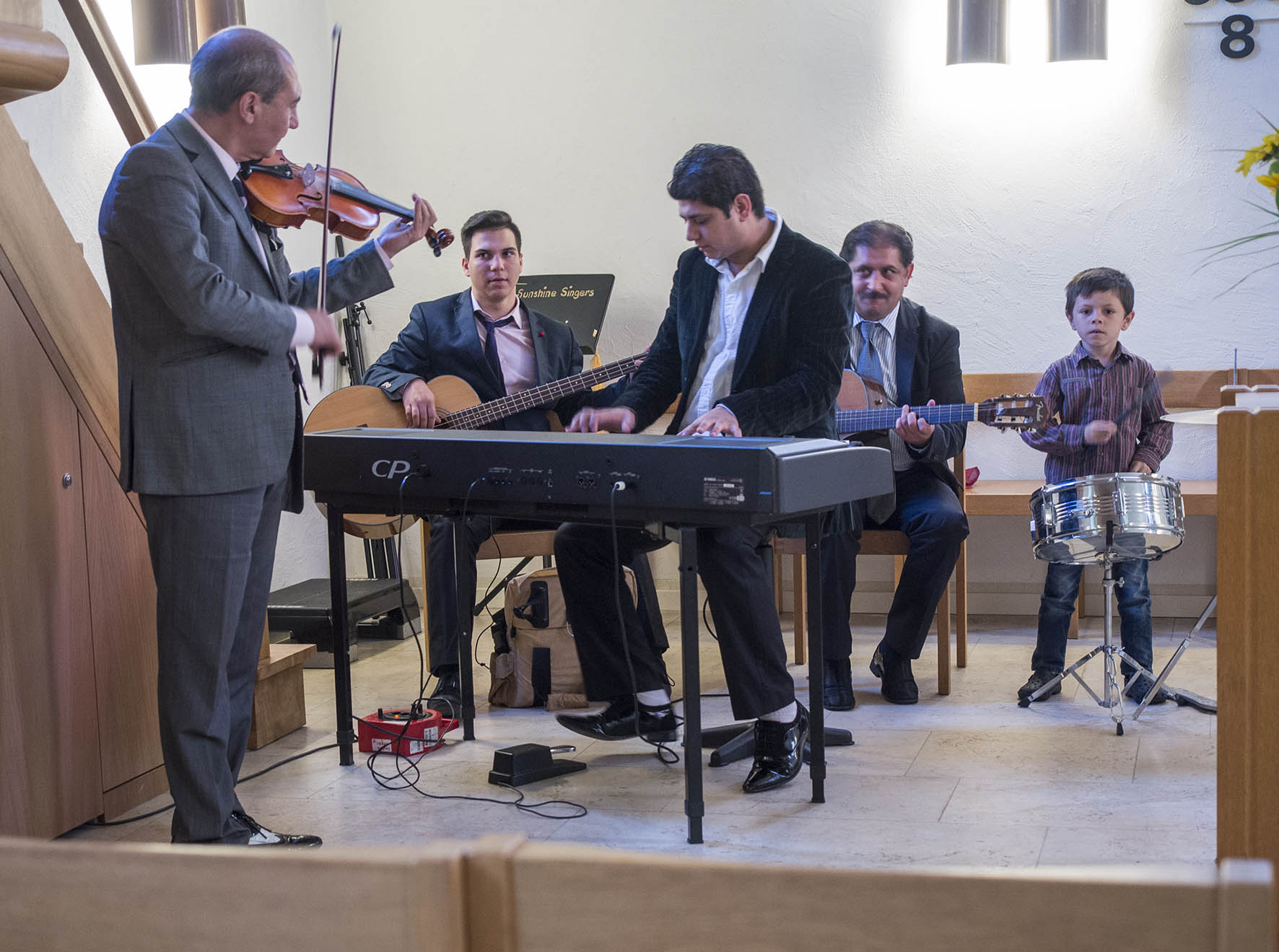 Manchmal spielt die Duda-Band auch drinnen, zum Beispiel am Karfreitag am Gottesdienst in Bennwil.