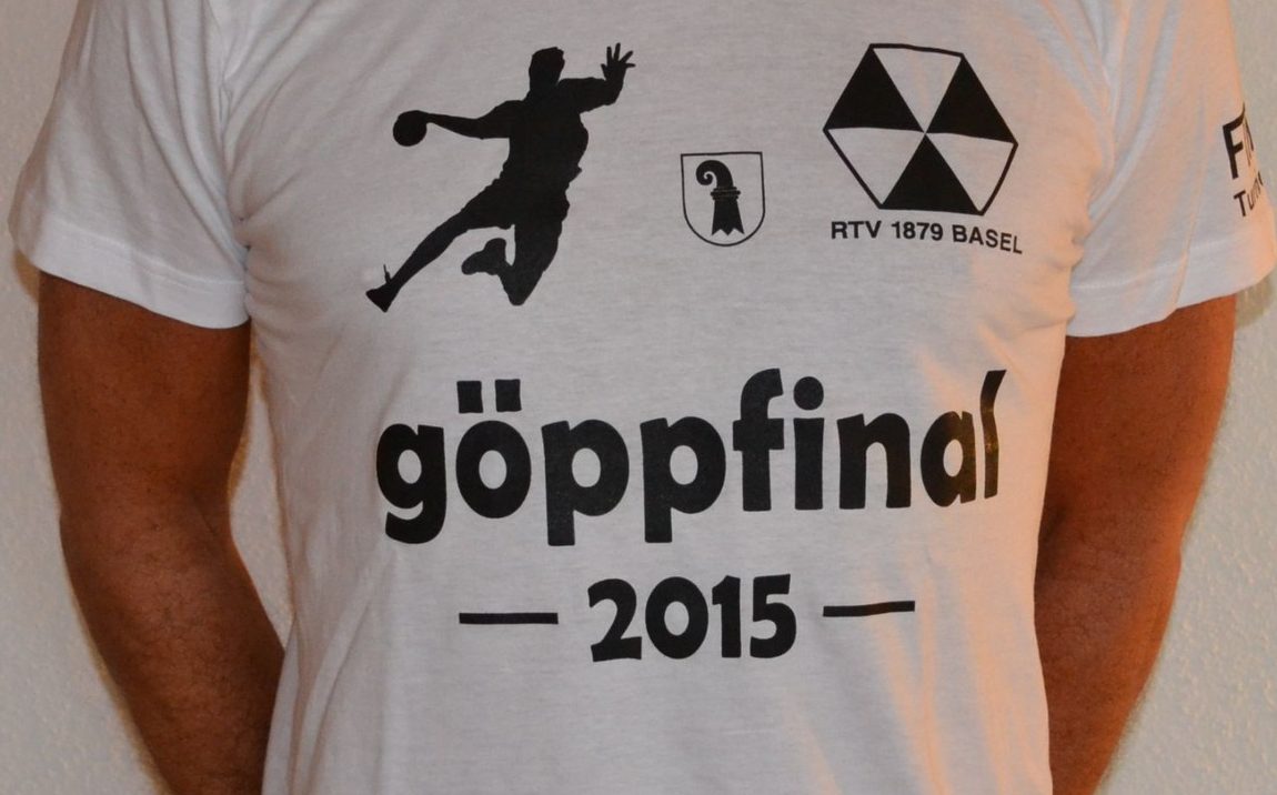 Vorsorglich gedruckt: das T-Shirt, das der RTV Basel im Falle einer Finalqualifikation überstreift.