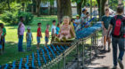 <p>Rutschend in die Ferienstadt: Die Aktion läuft während der ganzen Sommerferien in verschiedenen Parks in Basel.</p>