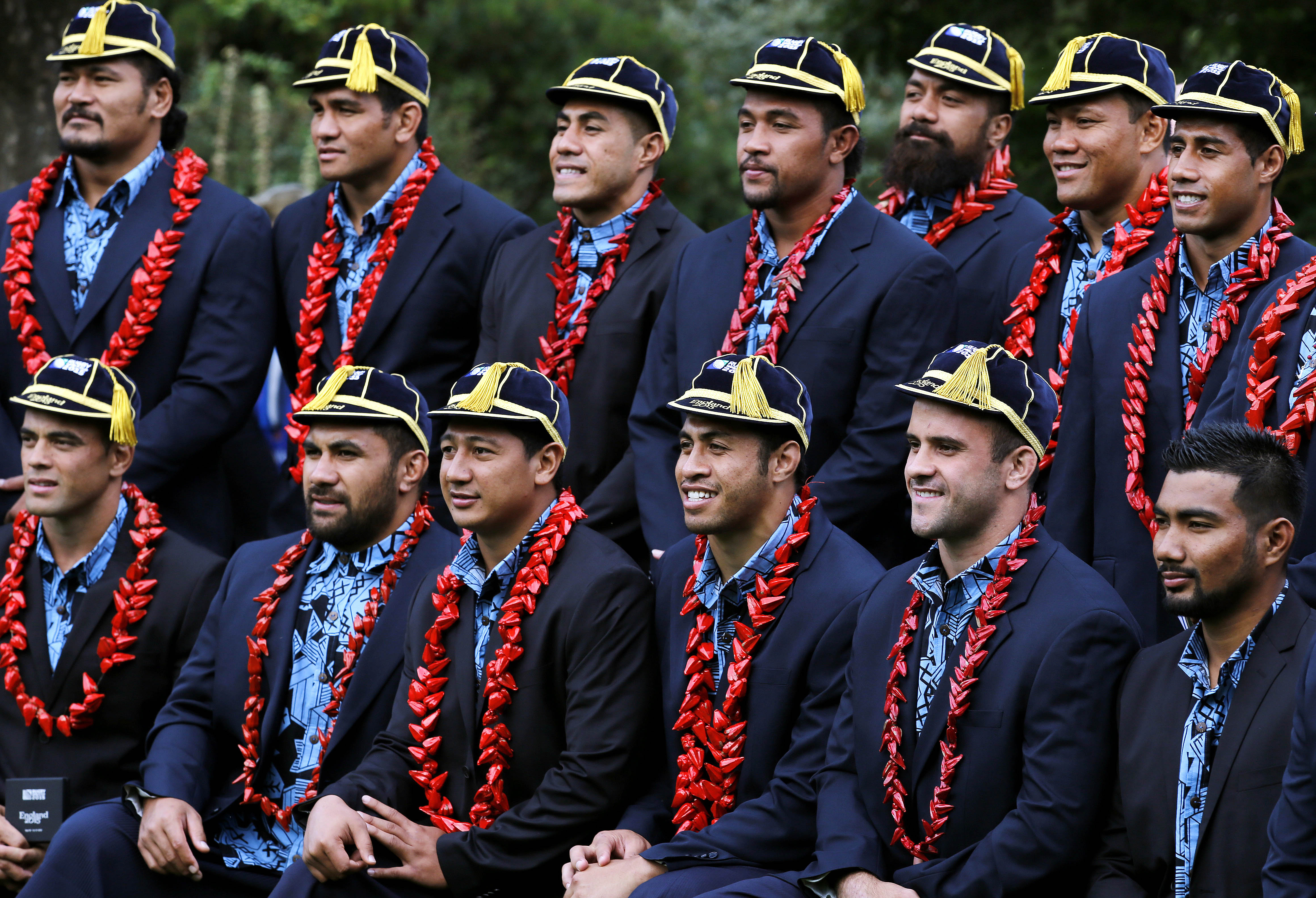Rugby Union - Samoa - Rugby World Cup Welcome Ceremony - Brighton Dome - 11/9/15 Samoa's squad pose for a team photograph during the welcome ceremony Action Images via Reuters / Paul Childs Livepic