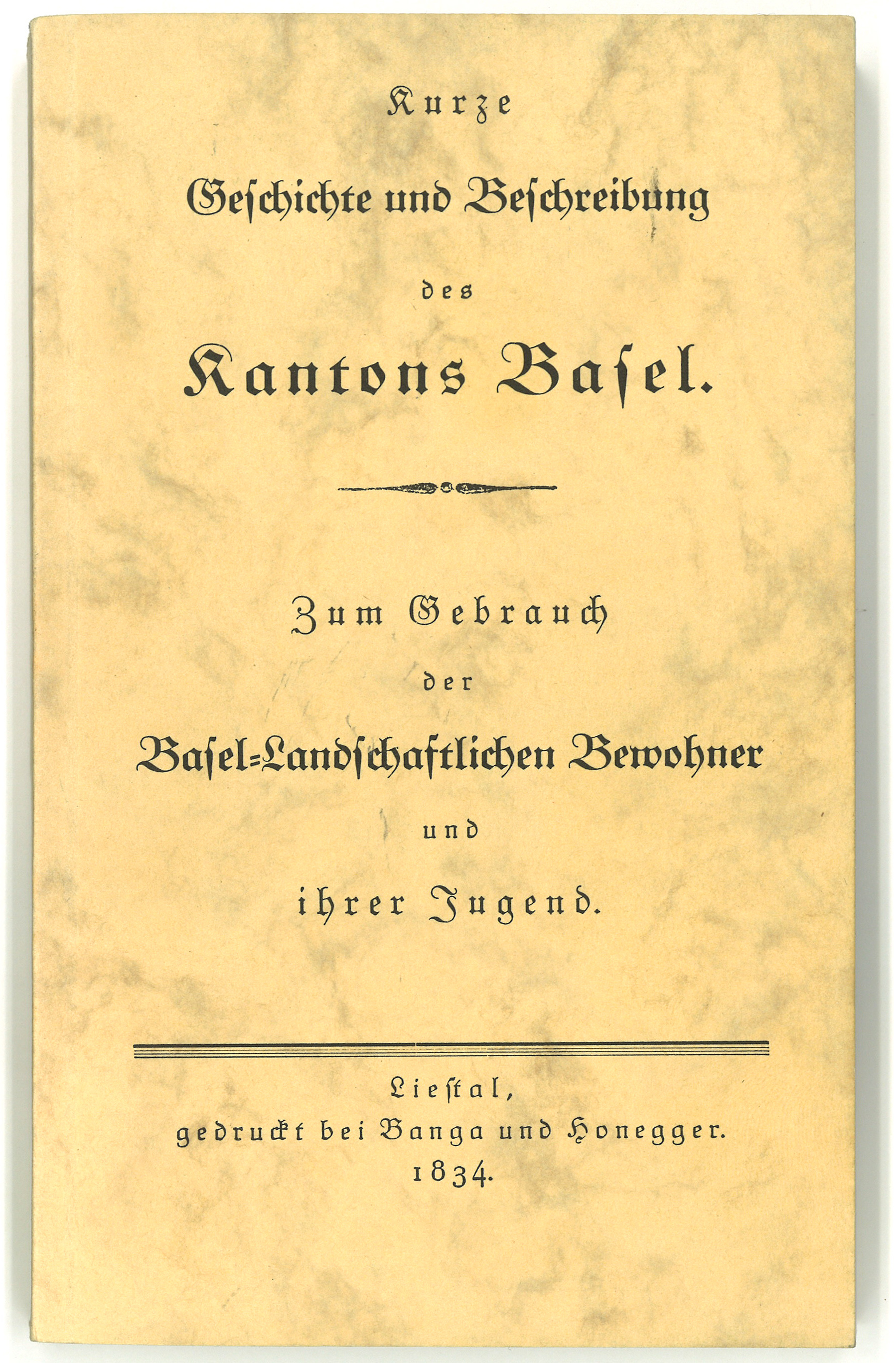 Markus Lutz' «Geschichte und Beschreibung des Kantons Basel» in einem Reprint von 1998.