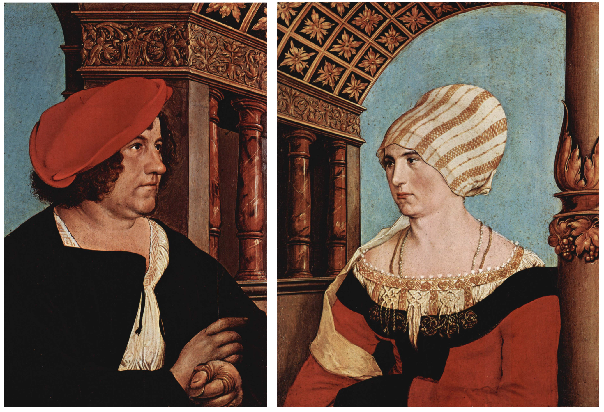 Per Gerichtsbeschluss einverleibt: Doppelbildnis des Jacob Meyer zum Hasen und seiner Frau Dorothea Kannengiesser von Hans Holbein d. J. aus dem Museum Faesch