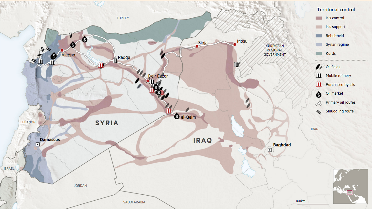 Die «Financial Times» erklärt, wie der IS sein Öl verkauft.