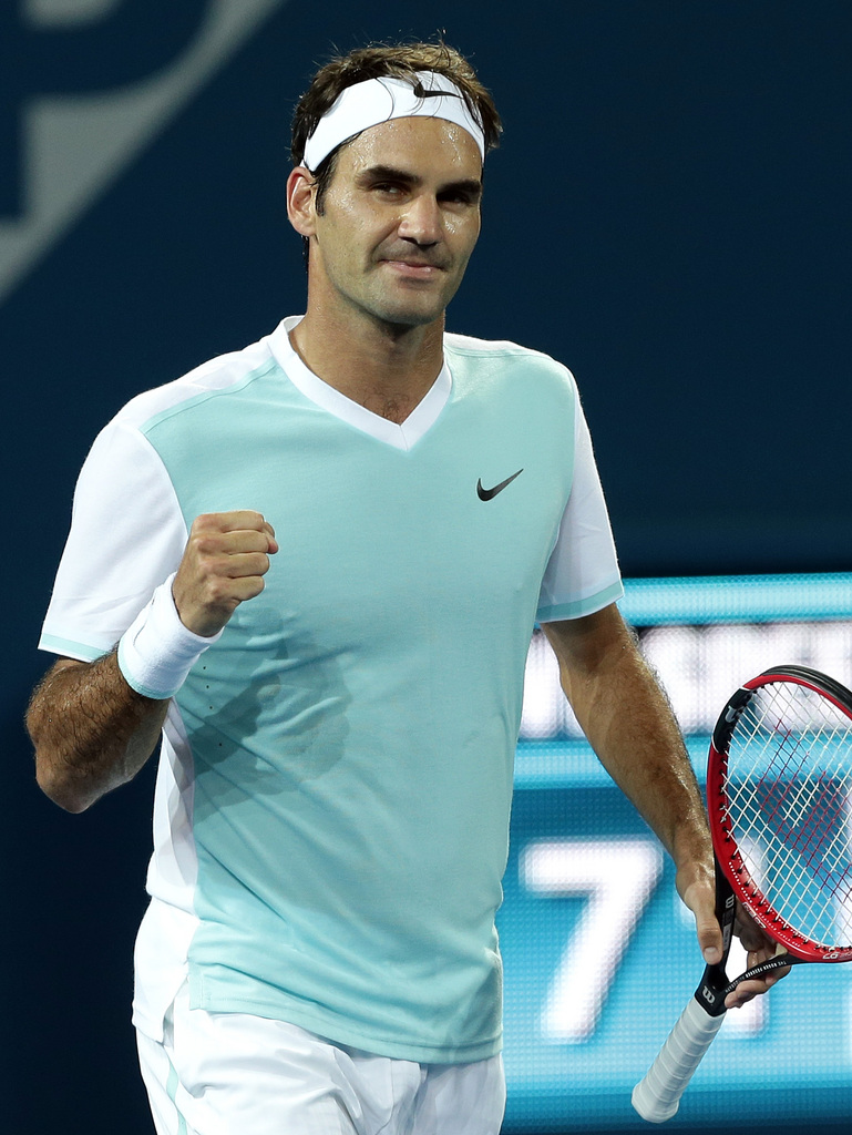 Gewohntes Bild: Roger Federer nach seinem Sieg.
