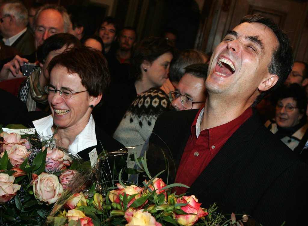 Guy Morin bei seiner Wahl 2004 in die Basler Regierung.