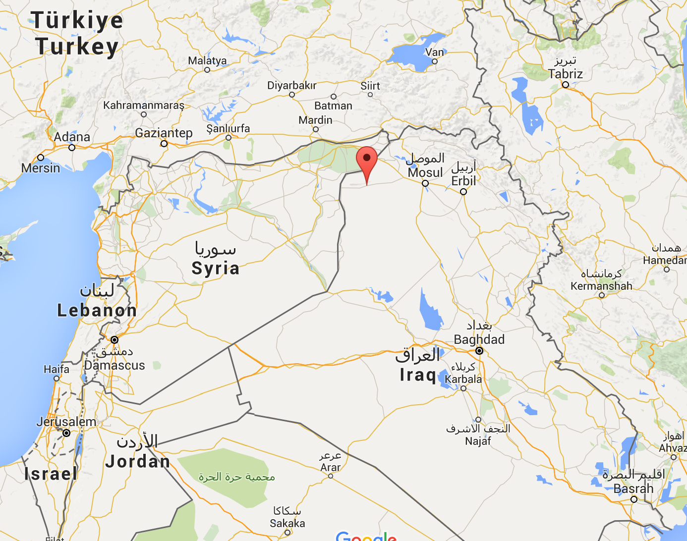 Sinjar liegt im Grenzgebiet zwischen dem Irak und vom ISIS besetztem syrischen Land.