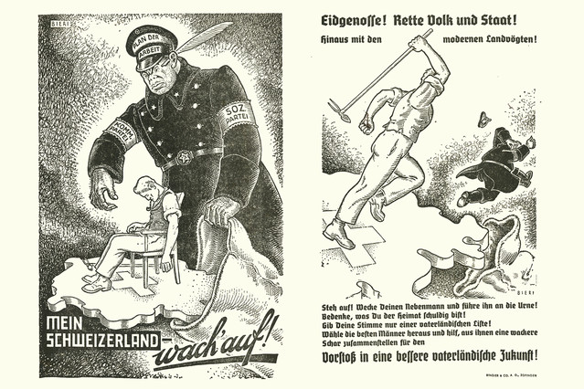«Versklavung des Schweizers» – Im Wahlherbst 1935 kämpften die Vaterländischen gegen die Roten class=
