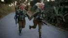Israeli soldiers of the Search and Rescue brigade take part in a training session in Ben Shemen forest, near the city of Modi