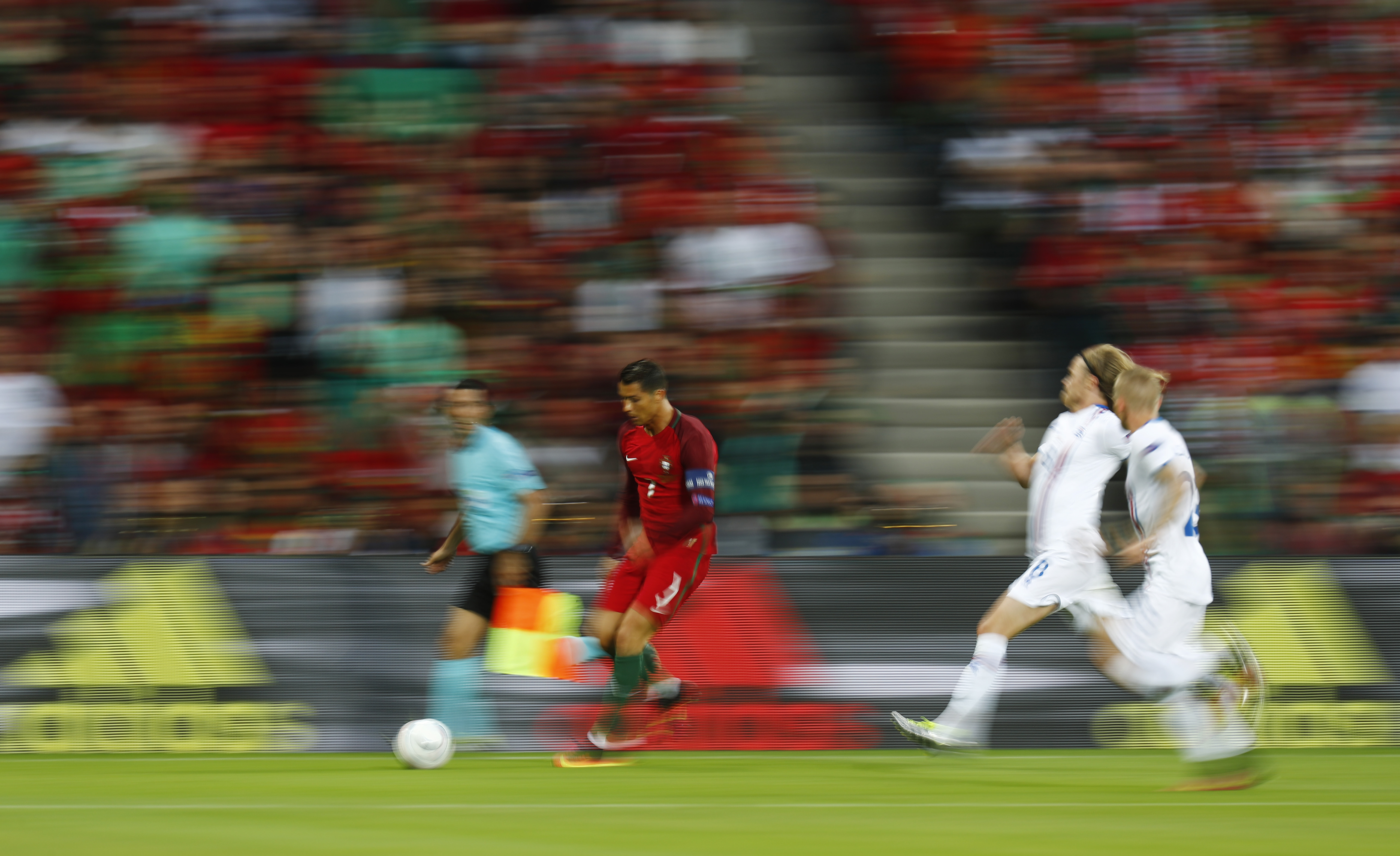 Football Soccer - Portugal v Iceland - EURO 2016 - Group F - Stade Geoffroy-Guichard, Saint-�tienne, France - 14/6/16 Portugal's Cristiano Ronaldo in action REUTERS/Kai Pfaffenbach Livepic