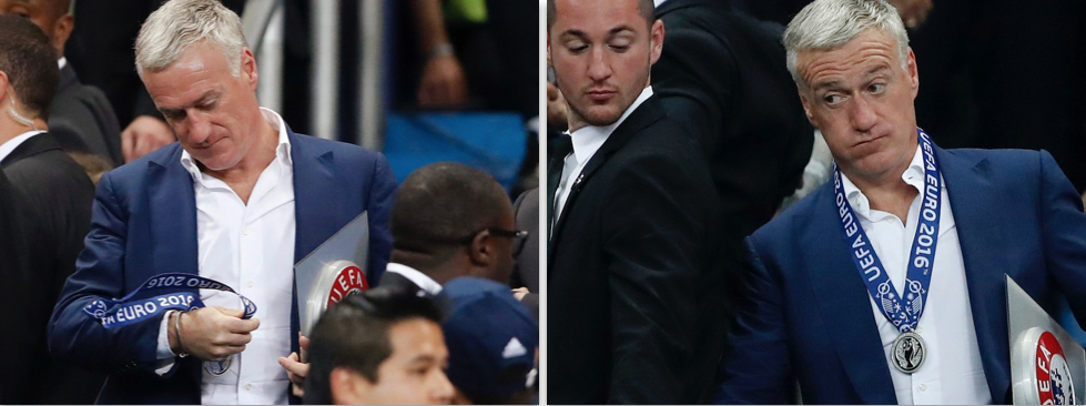 Als sich Didier Deschamps die Plakete genauer ansah, die ihm die Uefa-Offiziellen nach dem Final um den Hals gehängt hatten, schien Frankreichs Nationaltrainer erst richtig zu begreifen, welche Chancen da aus den Händen geglitten war.