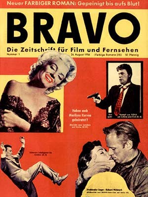Damals noch «Die Zeitschrift für Film und Fernsehen»: Die erste BRAVO, August 1956.