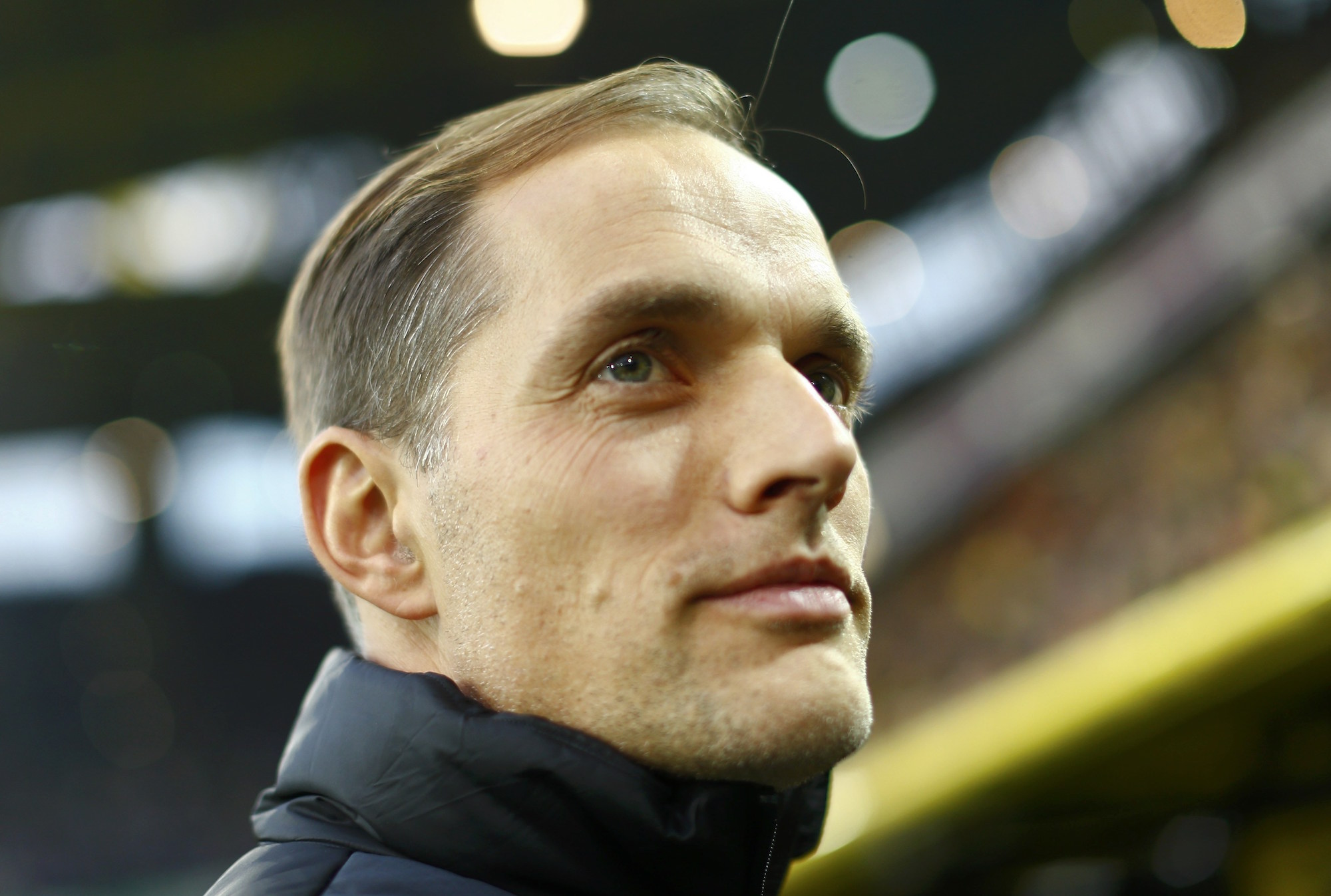 Football Soccer - Borussia Dortmund v FC Schalke 04 - German Bundesliga - Signal Iduna Park arena, Dortmund, Germany - 28/10/16 - Dortmund's coach Thomas Tuchel before the match. REUTERS/Thilo Schmuelgen DFL RULES TO LIMIT THE ONLINE USAGE DURING MATCH TIME TO 15 PICTURES PER GAME. IMAGE SEQUENCES TO SIMULATE VIDEO IS NOT ALLOWED AT ANY TIME. FOR FURTHER QUERIES PLEASE CONTACT DFL DIRECTLY AT + 49 69 650050.