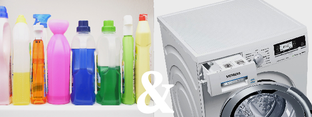 Zeigen Sie es dem Waschmitteldieb in der Waschküche: kleben Sie den Seifensaft einfach gleich an der Maschoine fest.
