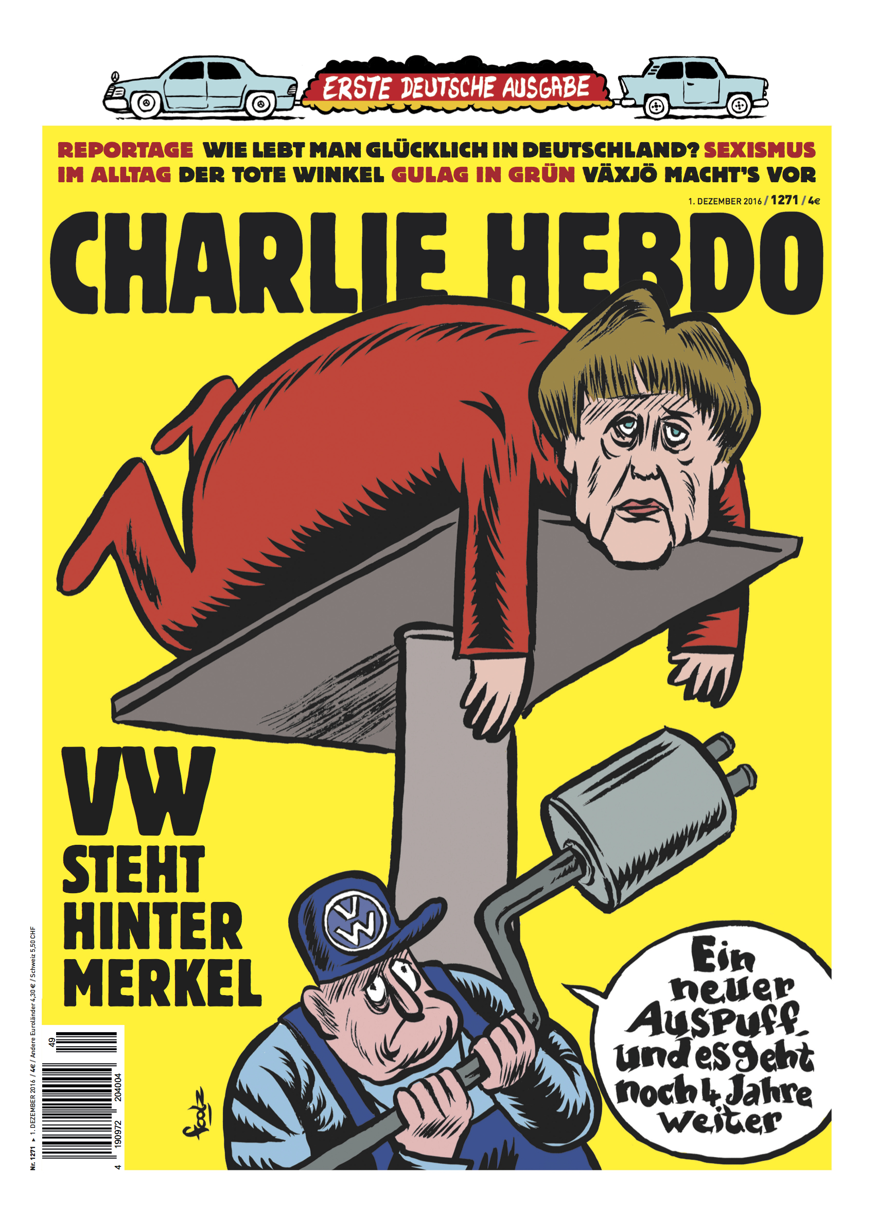Das Cover der ersten deutschen Ausgabe des «Charlie Hebdo».