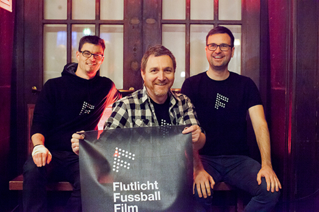 Die Macher des Fussballfilm-Festivals: Markus Schwark, Dieter Bopp und Philipp Grünenfelder.