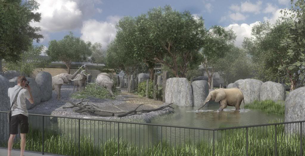 Diese Woche wird aus der Illustration der neuen Elefanten-Anlage im Zoo Basel endlich Wirklichkeit.