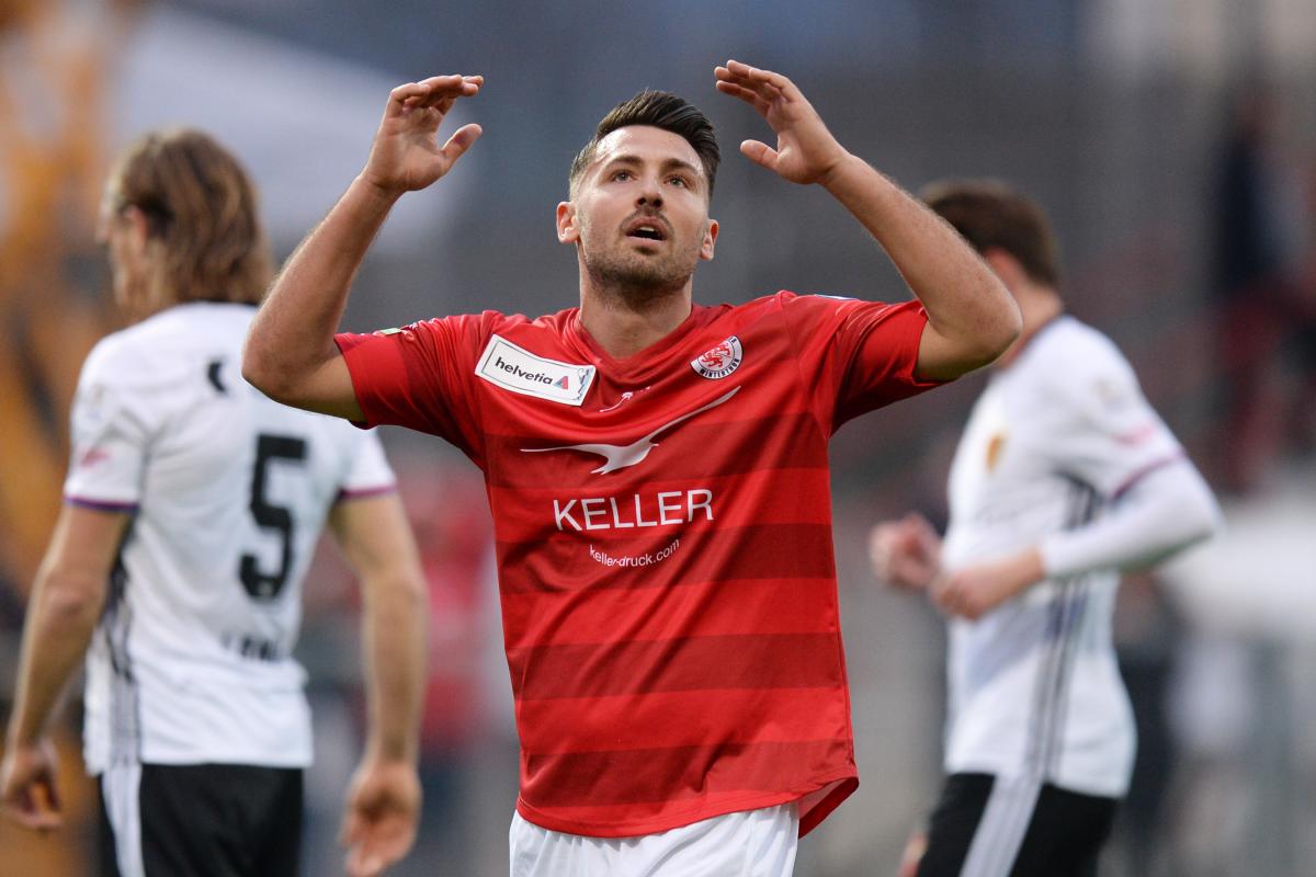 05.04.2017; Winterthur; Fussball Schweizer Cup - FC Winterthur - FC Basel; Gianluca Frontino (Winterthur) (Steffen Schmidt/freshfocus)