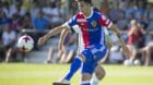 Der Basler Dominik Schmid in Aktion im Fussball Freundschaftsspiel zwischen dem FC Basel 1893 und FC Wil in Basel, am Mittwoc