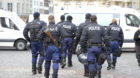 Polizeipraesenz auf dem Marktplatz vor dem Rathaus, aufgenommen am Mittwoch, 3. Februar 2016, in Basel. Zuvor hatte die Kanto