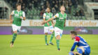 20.09.2017; St.Gallen; Fussball Super League - FC St.Gallen
- FC Basel;
Torschuetze Marco Aratore (St.Gallen) jubelt nach dem