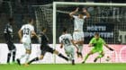 Basel's player Raoul Petretta, center, scores the 0-1 goal, during the Super League soccer match FC Lugano against FC Basel, 