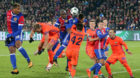 Basel, 31.10.2017, Fussball Champions League, FC Basel - ZSKA Moskau. Albian Ajeti und Eder Balanta (Basel) beim Kopfball im 