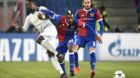 22.11.2017; Basel; Fussball Champions League - FC Basel - Manchester United; 
Paul Pogba (Manchester) gegen Geoffroy Serey Di