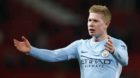 Kevin De Bruyne of Manchester City during the premier league match at the Old Trafford Stadium, Manchester. Picture date 10th