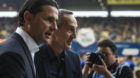 28.04.2018; Bern; Fussball Super League - BSC Young Boys - FC Luzern;
Trainer Gerardo Seoane (Luzern) und Trainer Adi Huetter