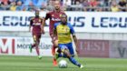 15 Aldo KALULU (FCSM) 3 Dusan Cvetinovic (RCL) FOOTBALL : FC Sochaux vs RC Lens - Dominos ligue 2 - 12/08/2017 CHRISTIANLEMON